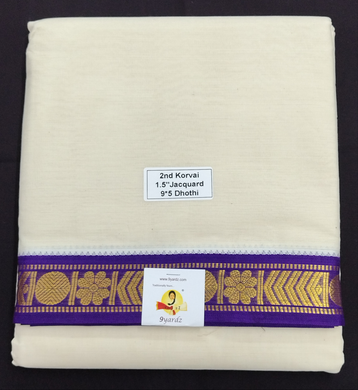 Pure cotton Muhurtham dhoti 9*5