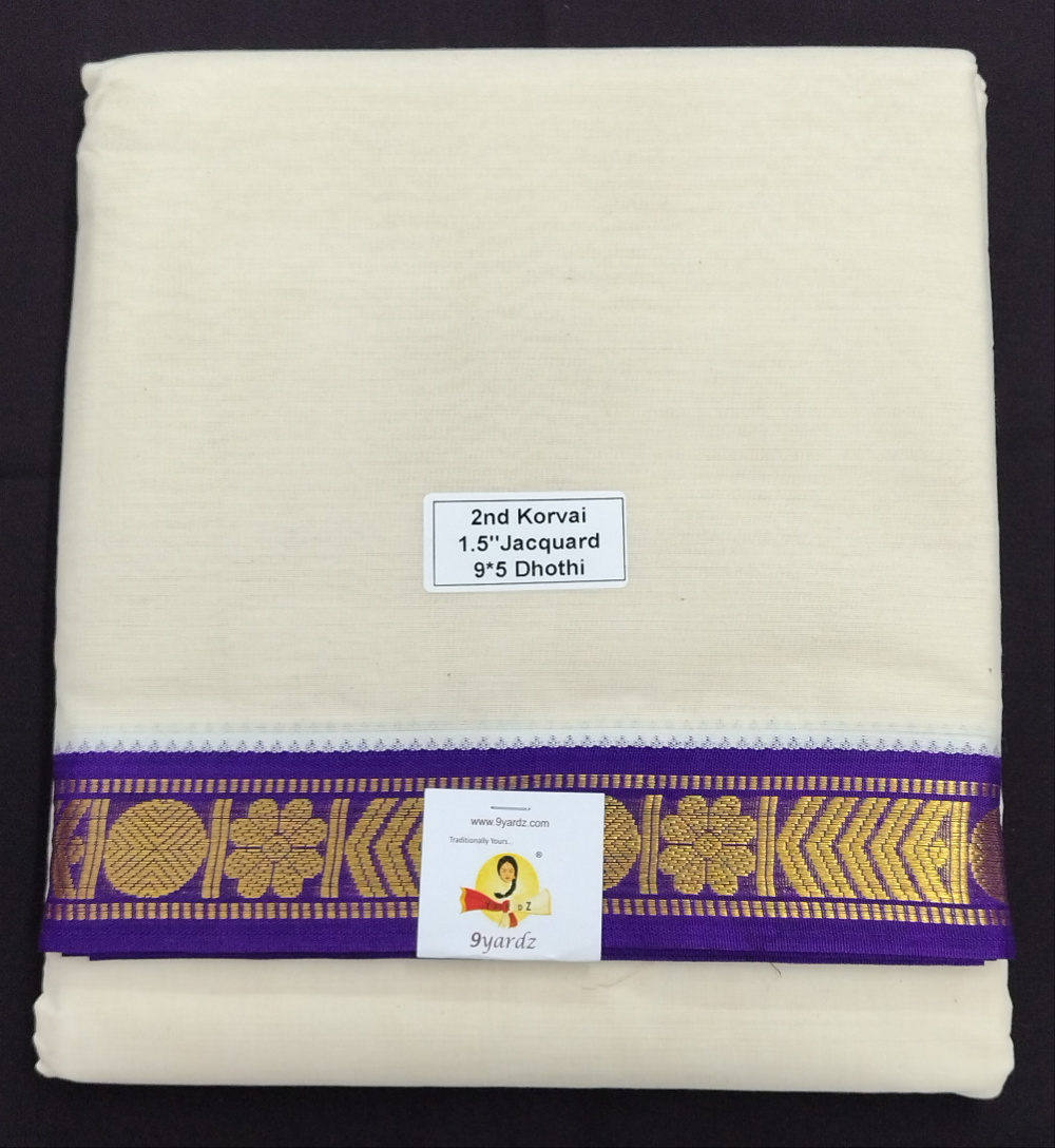 Pure cotton Muhurtham dhoti 9*5