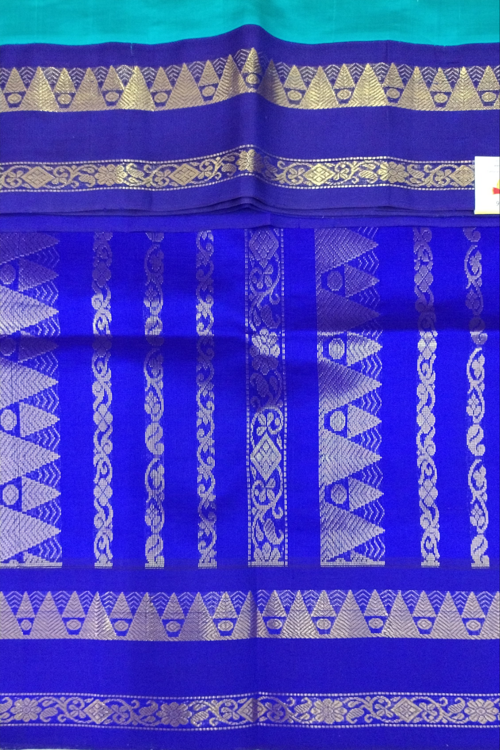 Semi silk Plain Korvai 6Yards