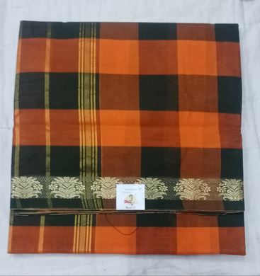 Chettinadu cotton checked 6 yardz