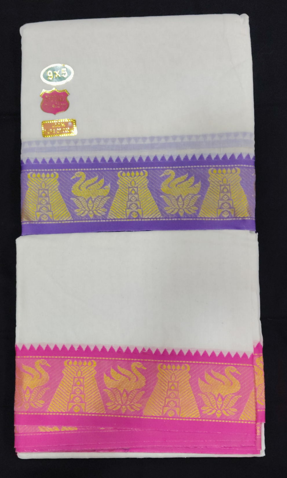 Nagari Cotton Jacqurad  Dhothi 9*5