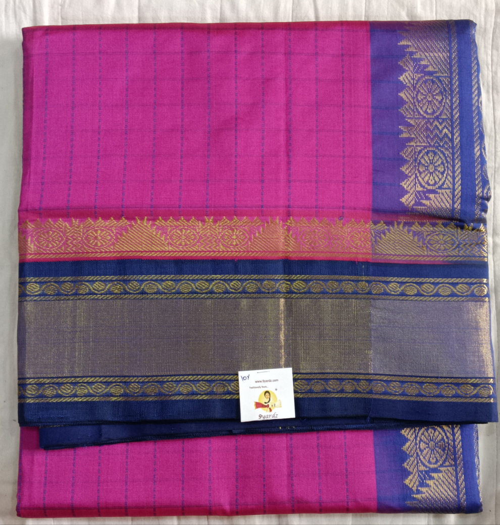 Semi Silk cotton Korvai checked Madisar