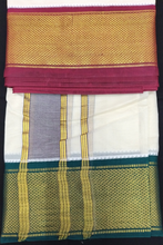 Load image into Gallery viewer, Pure cotton Muhurtham dhoti 9*5 21mayilKann