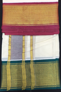 Pure cotton Muhurtham dhoti 9*5 21mayilKann