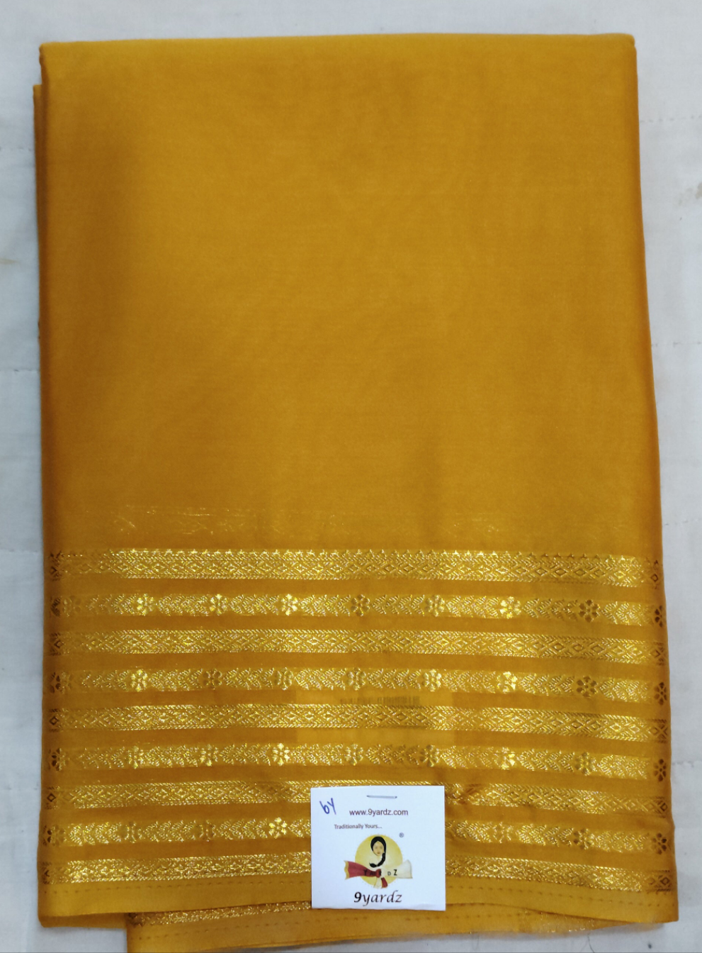 Synthetic Mysore silk 6yardz