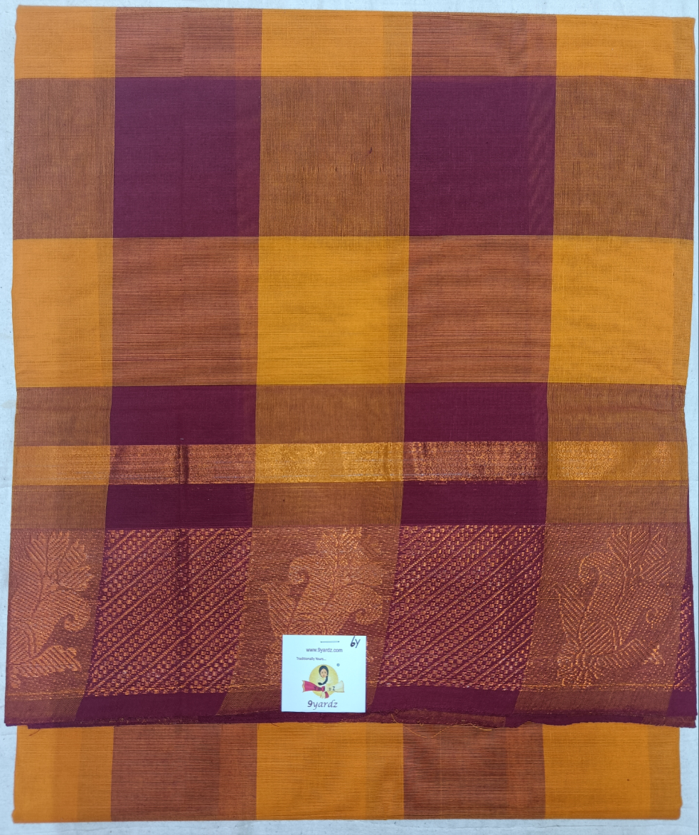Chettinadu cotton checked 6 yardz
