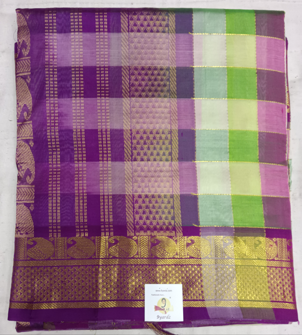 Semi korvai Multi Checked 10yardz