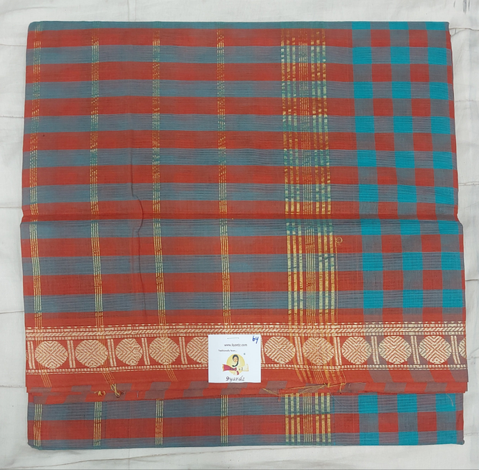 Chettinadu cotton checked 6 yardz