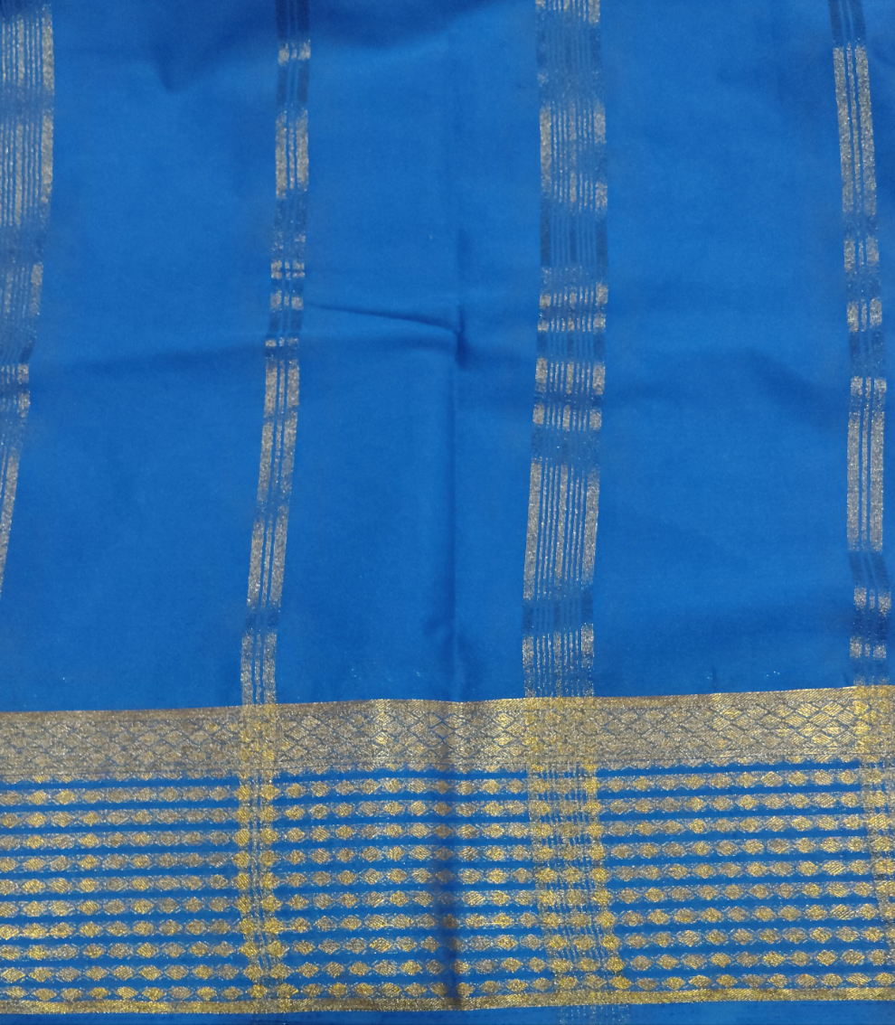 Synthetic Mysore silk 6yardz