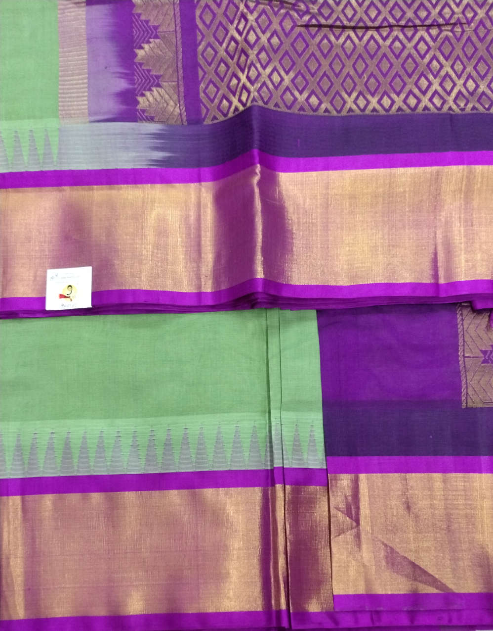 Pure silk cotton -Korvai 10yards madisar