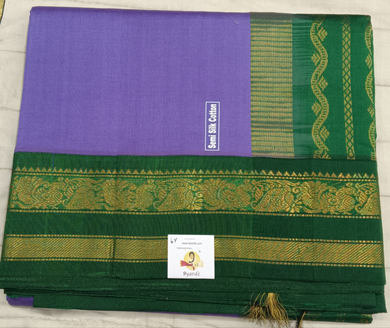 Semi silk Plain Korvai 6Yards