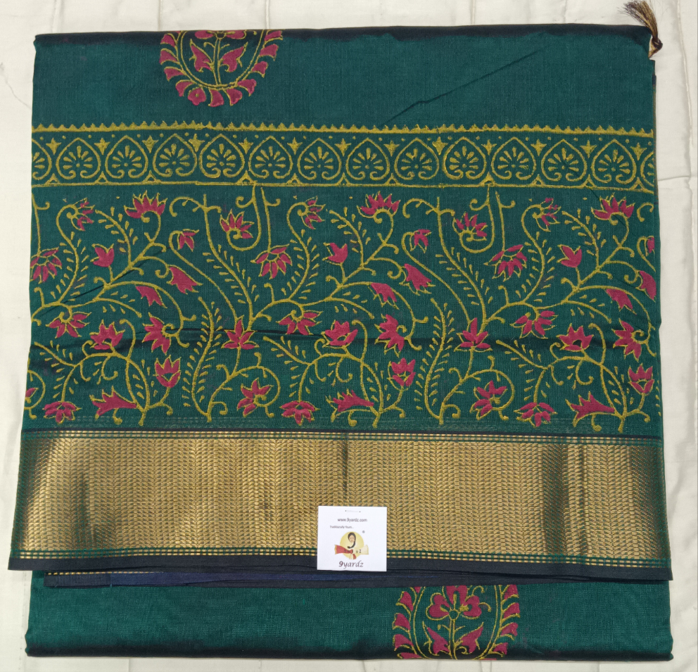 Pure silk cotton 10yards Printed madisar