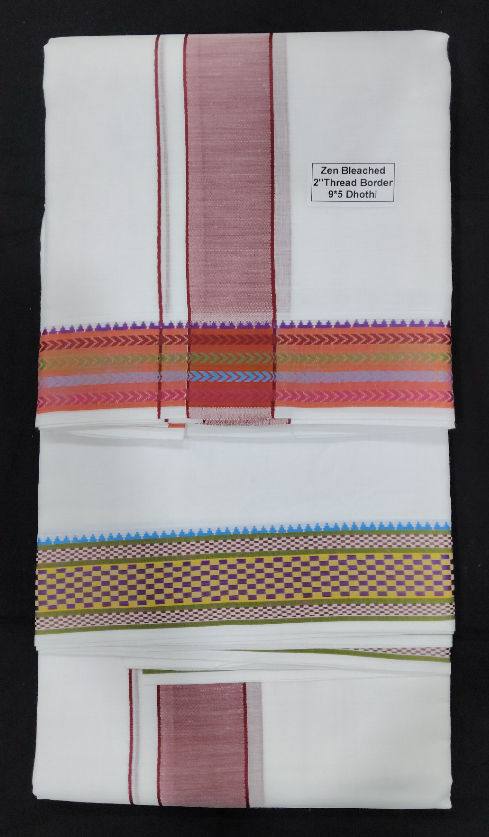 Cotton Dhothi Bleached 9*5