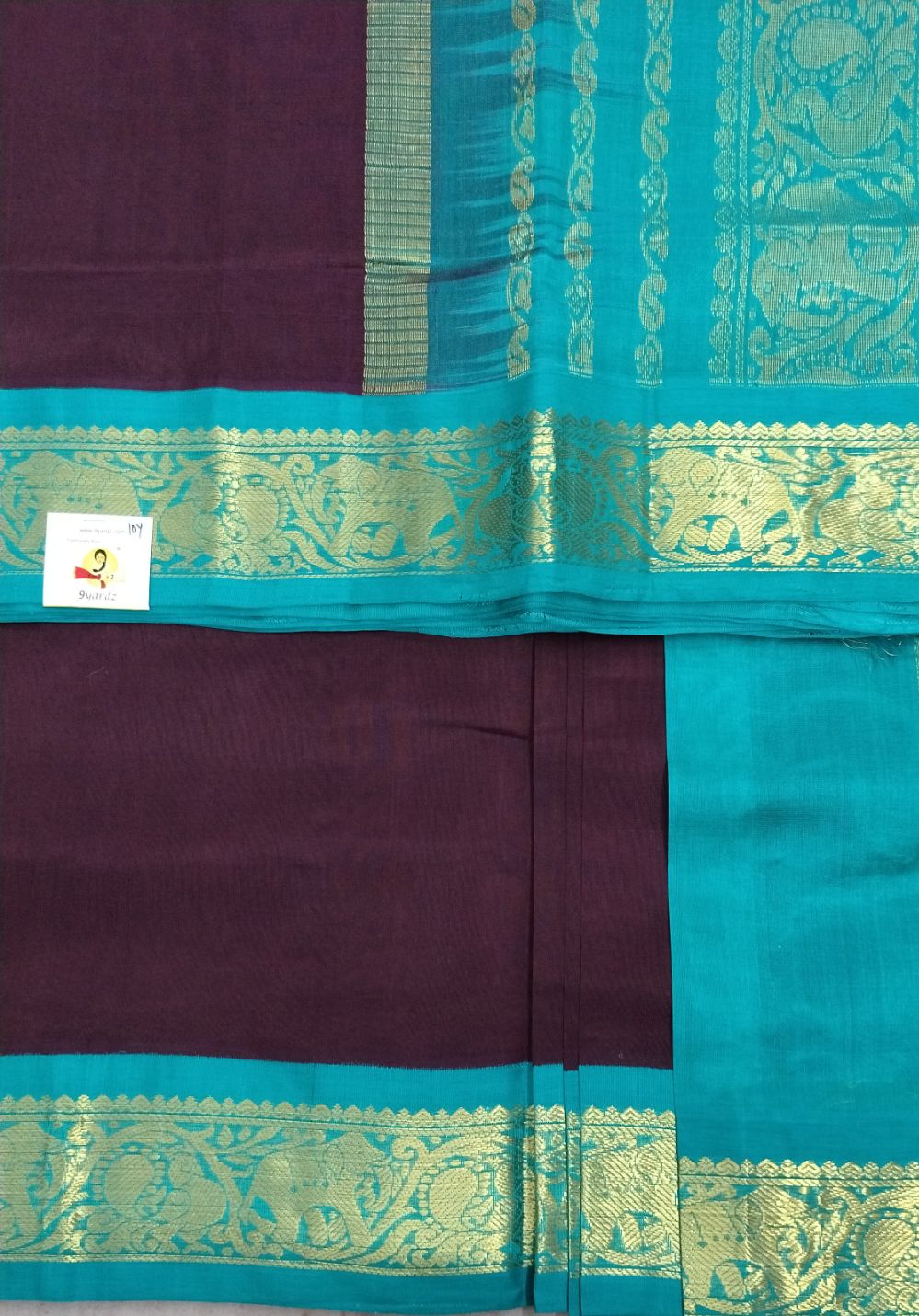 Pure silk cotton -Korvai 10yards madisar