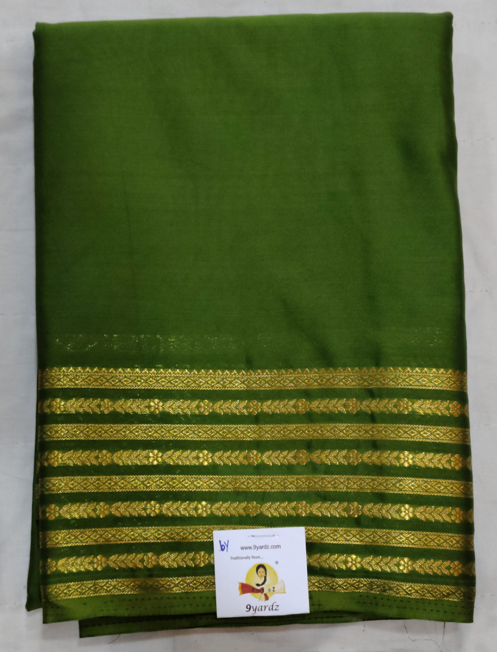 Synthetic Mysore silk 6yardz