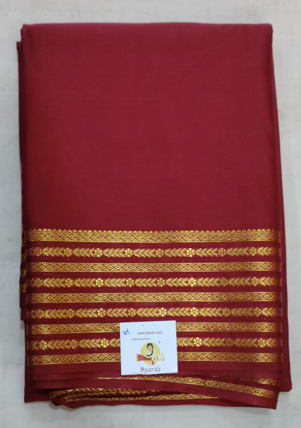 Synthetic Mysore silk 6yardz