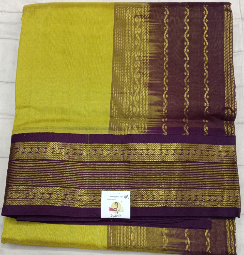 Pure silk cotton -Korvai 10yards madisar