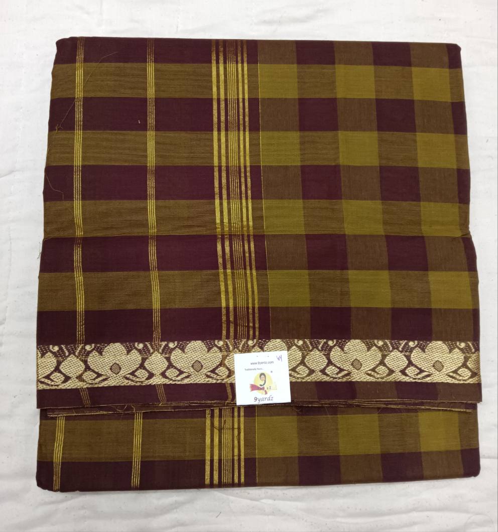 Chettinadu cotton checked 6 yardz