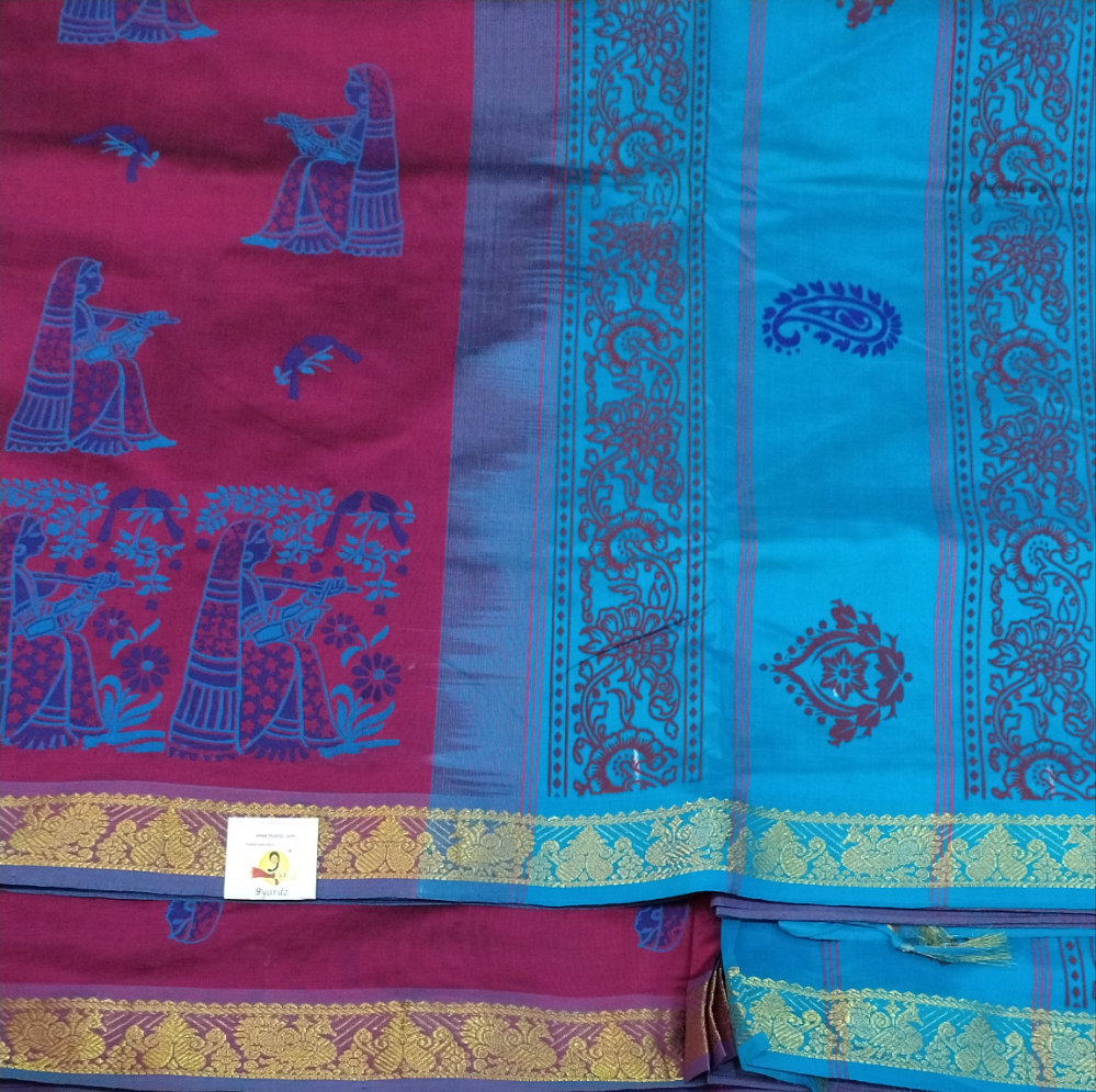 Semi Silk cotton printed Madisar