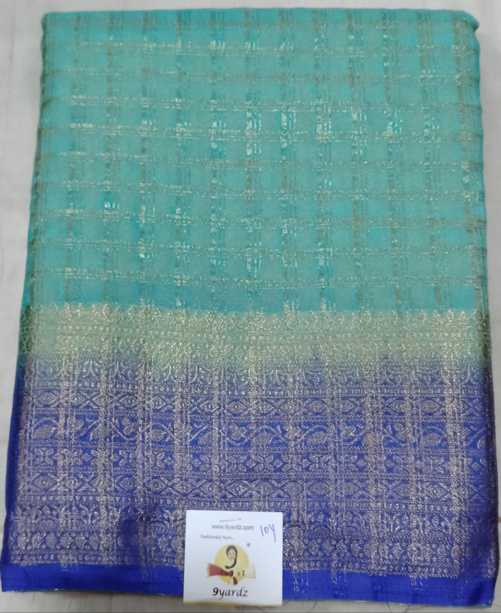 Mysore crepe silk checked (synthetic)