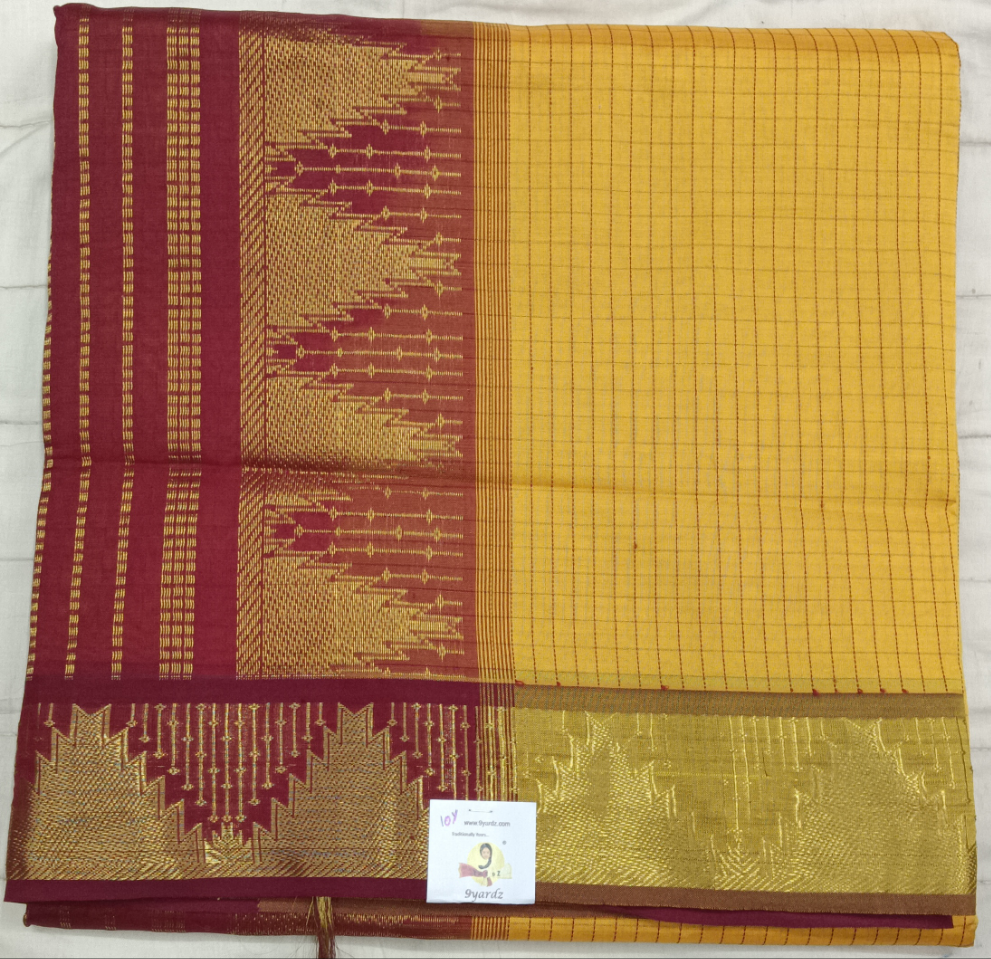 Semi Silk cotton Madisar Checked