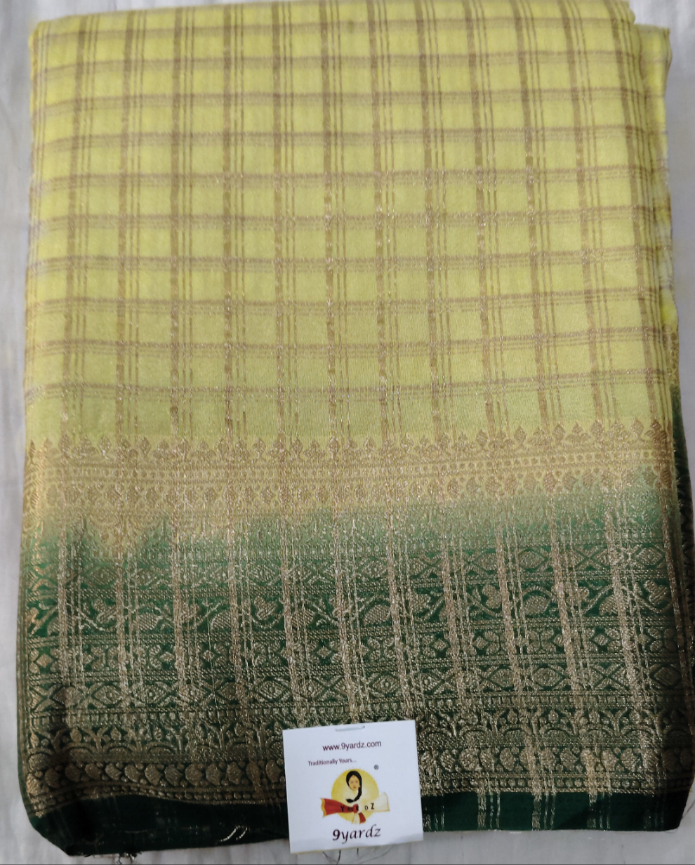 Mysore crepe silk checked (synthetic)