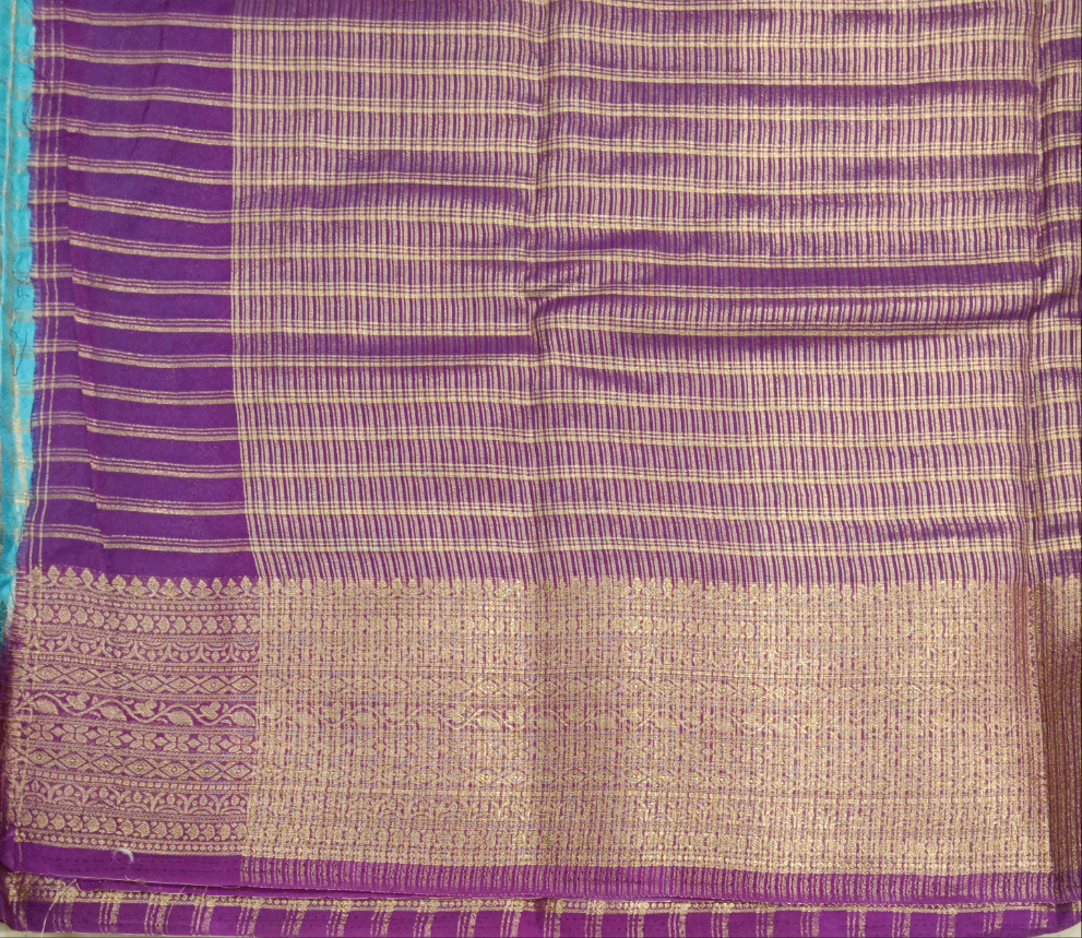 Mysore crepe silk checked (synthetic)