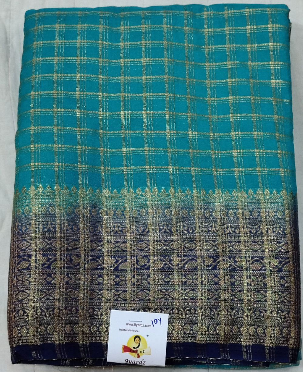 Mysore crepe silk checked (synthetic)