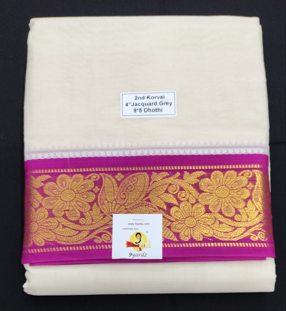 Pure cotton Muhurtham dhoti 9*5