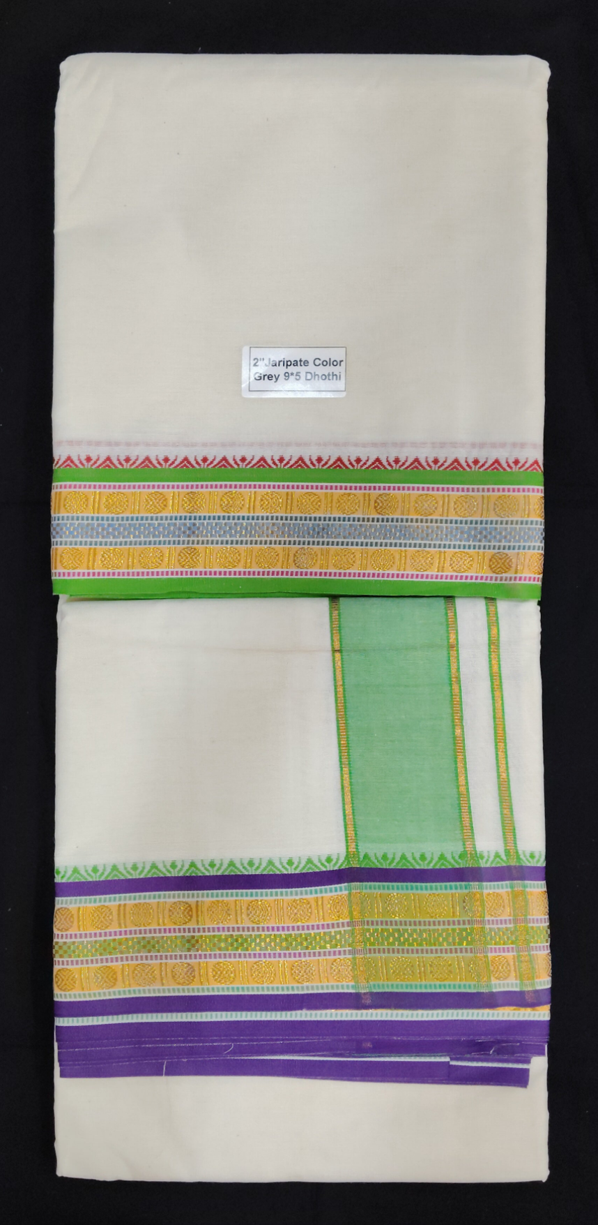 Cotton Jaripate Dhothi 9*5