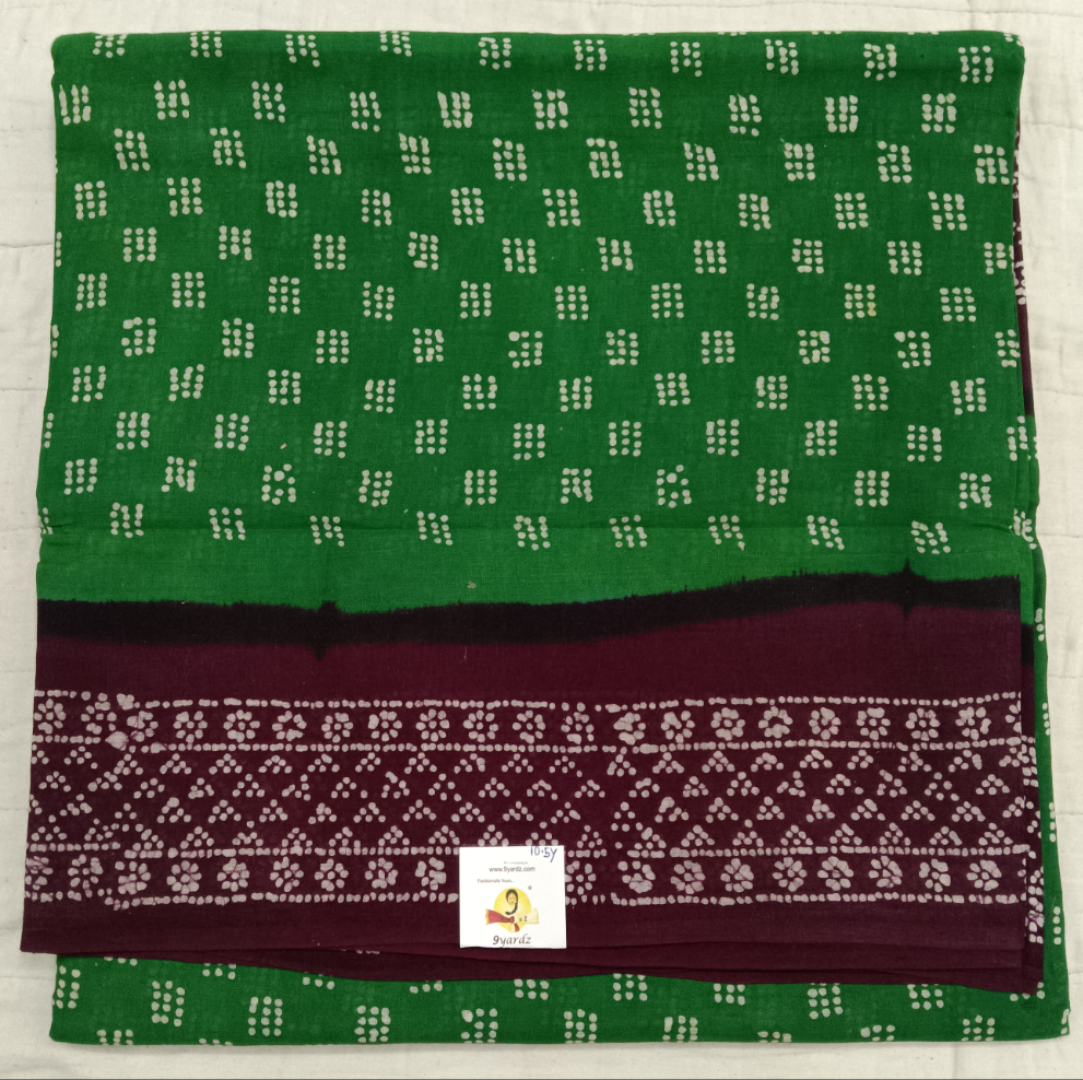 Sungudi cotton 10.5yards 49"