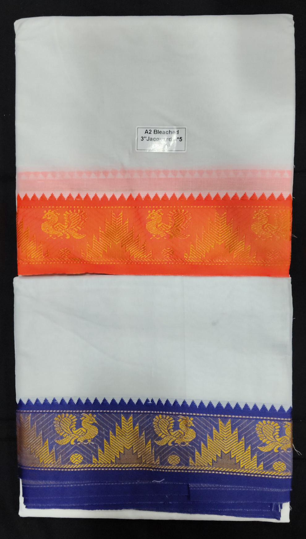 Nagari Cotton Jacqurad  Dhothi 9*5