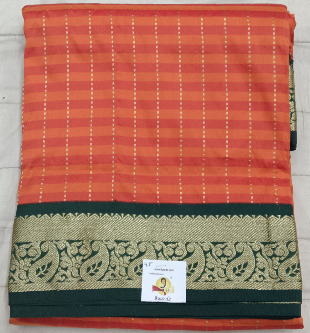 Poly silk 9.5yards checked madisar