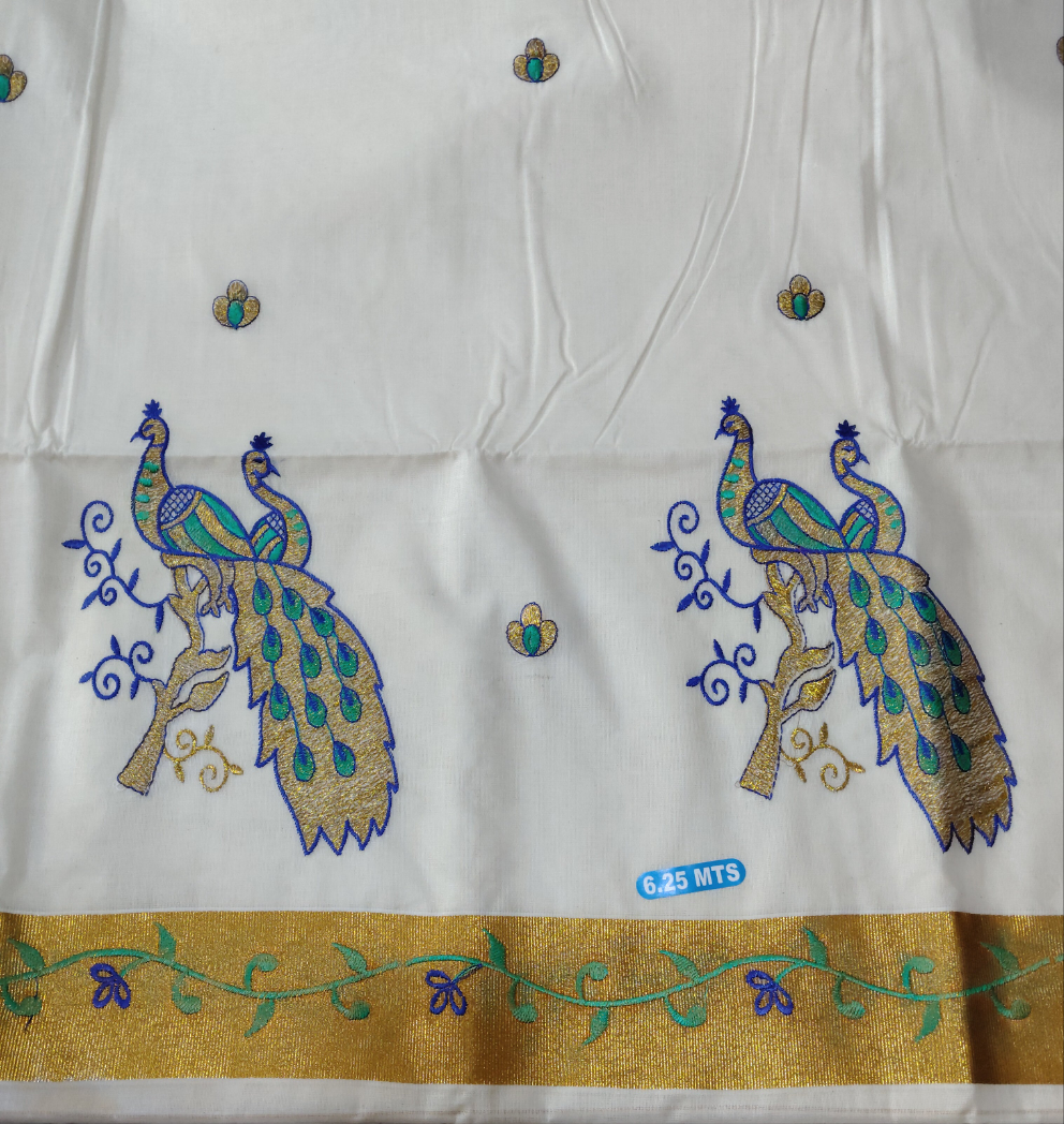 Kerala kasavu saree