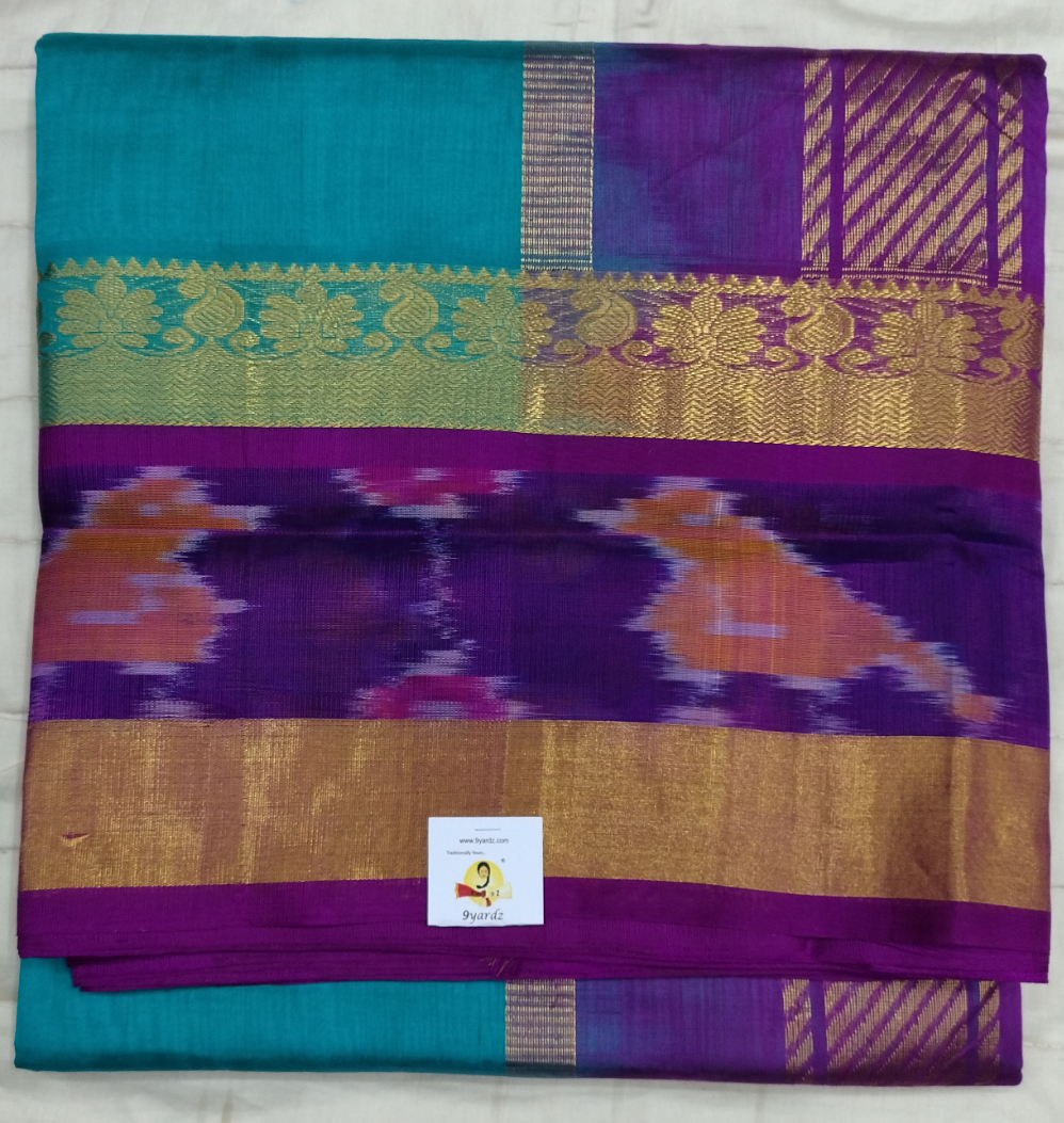 Korvai Silk Cotton Pochampalli 10yardz