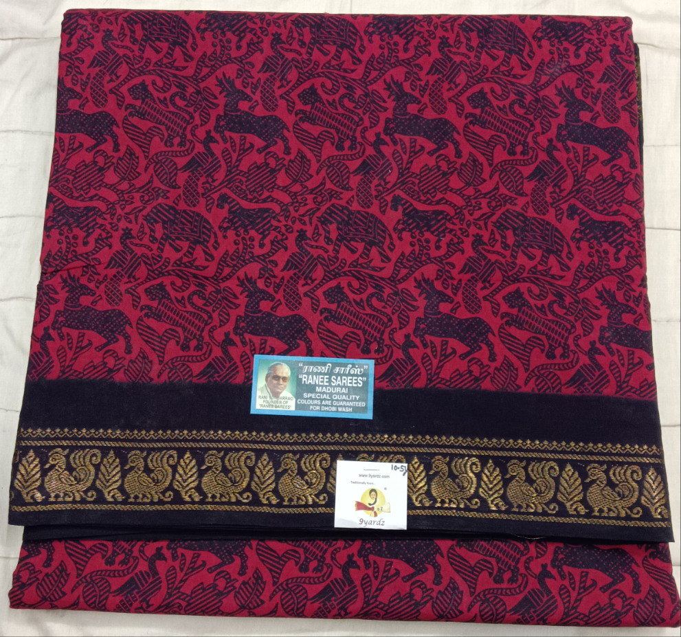 Ranee voyal saree 10.5yardz(9.5mtrs)