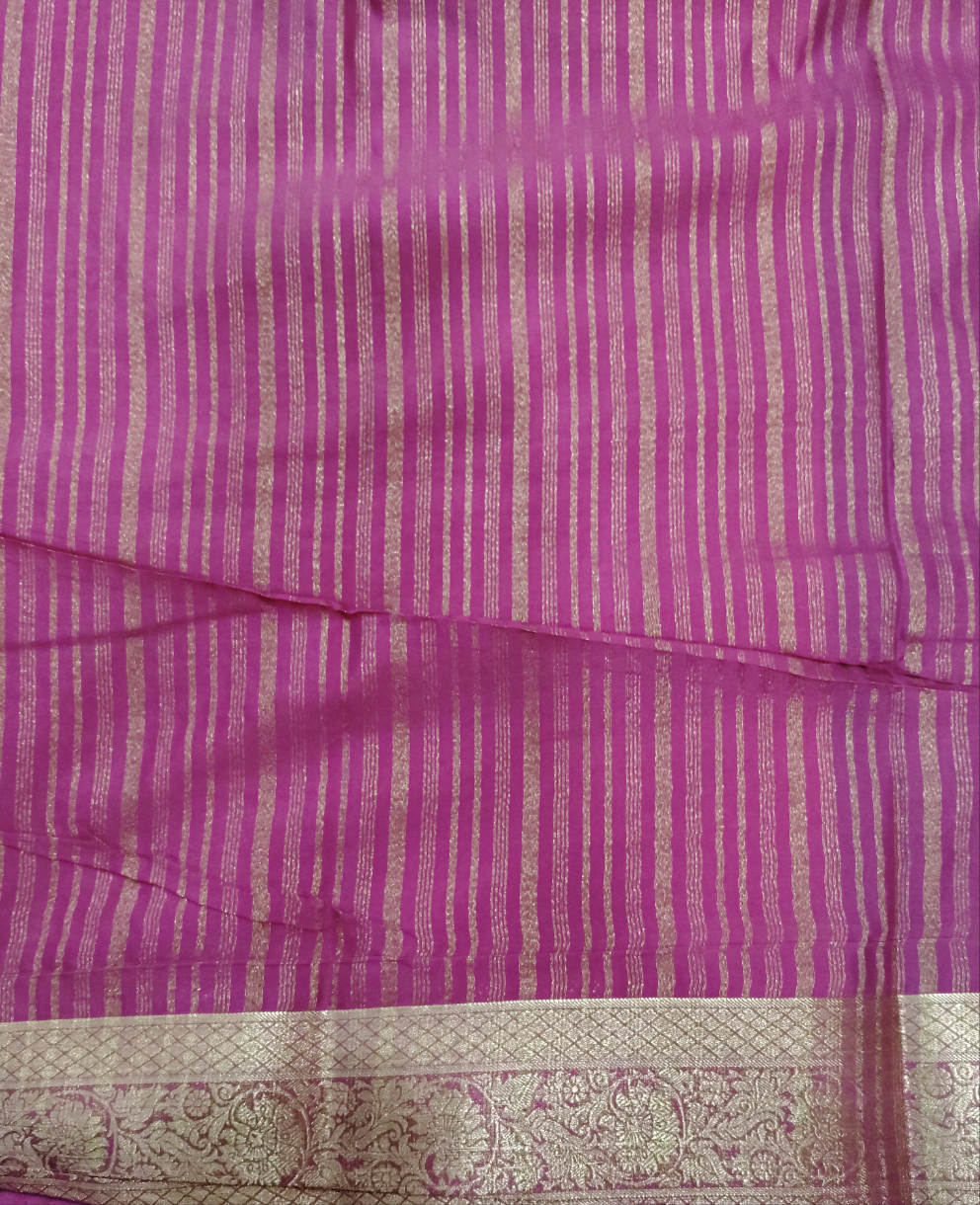 Synthetic Mysore silk 6yardz