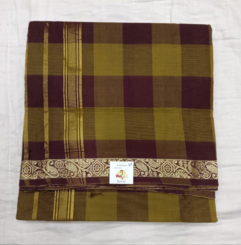 Chettinadu cotton checked 6 yardz