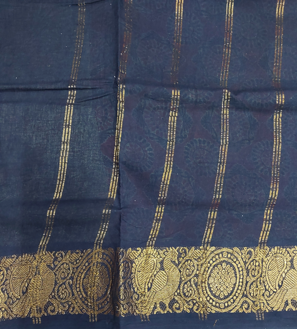 Kalamkari Printed Sungudi 10 yards