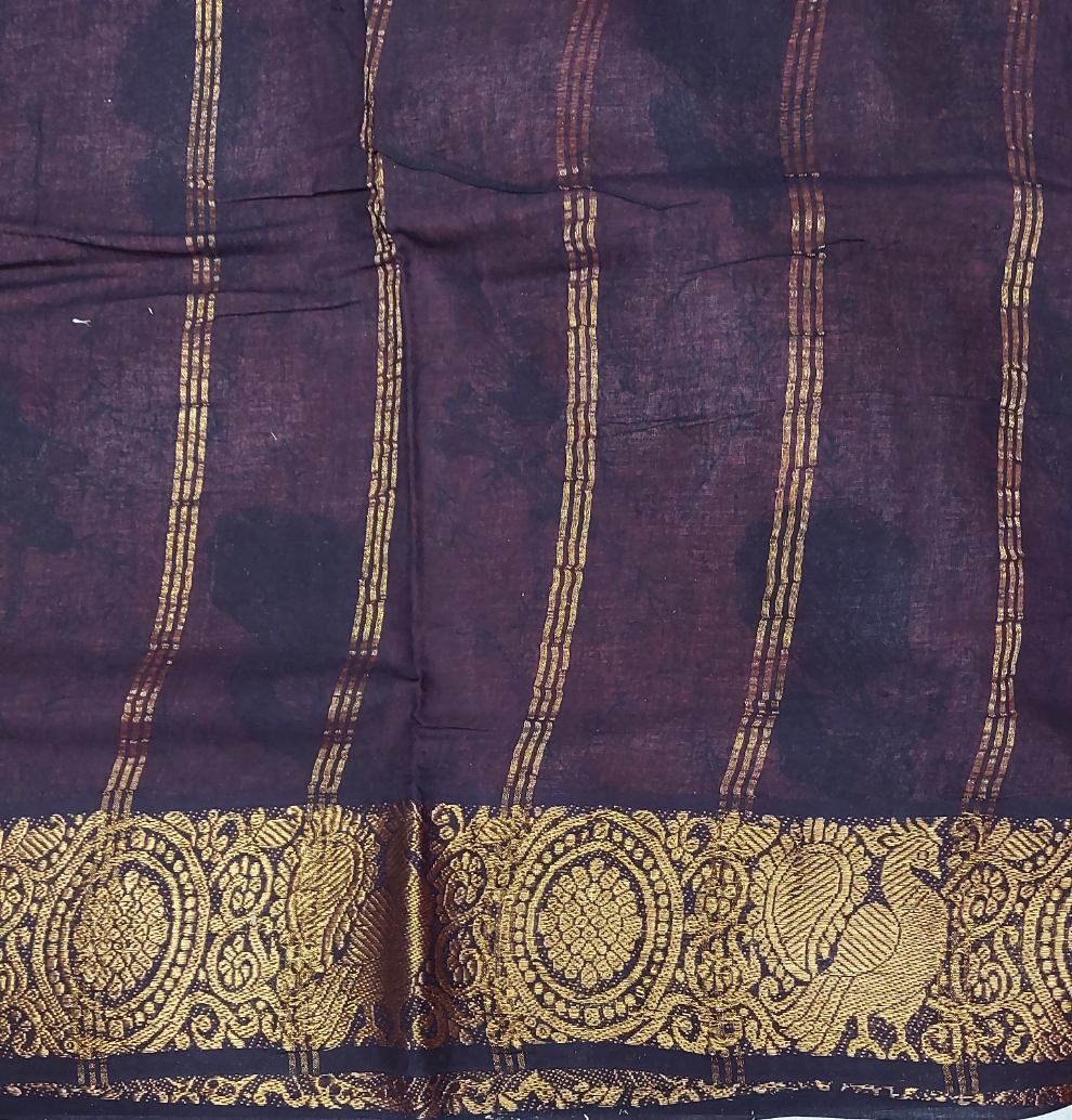 Kalamkari Printed Sungudi 10 yards