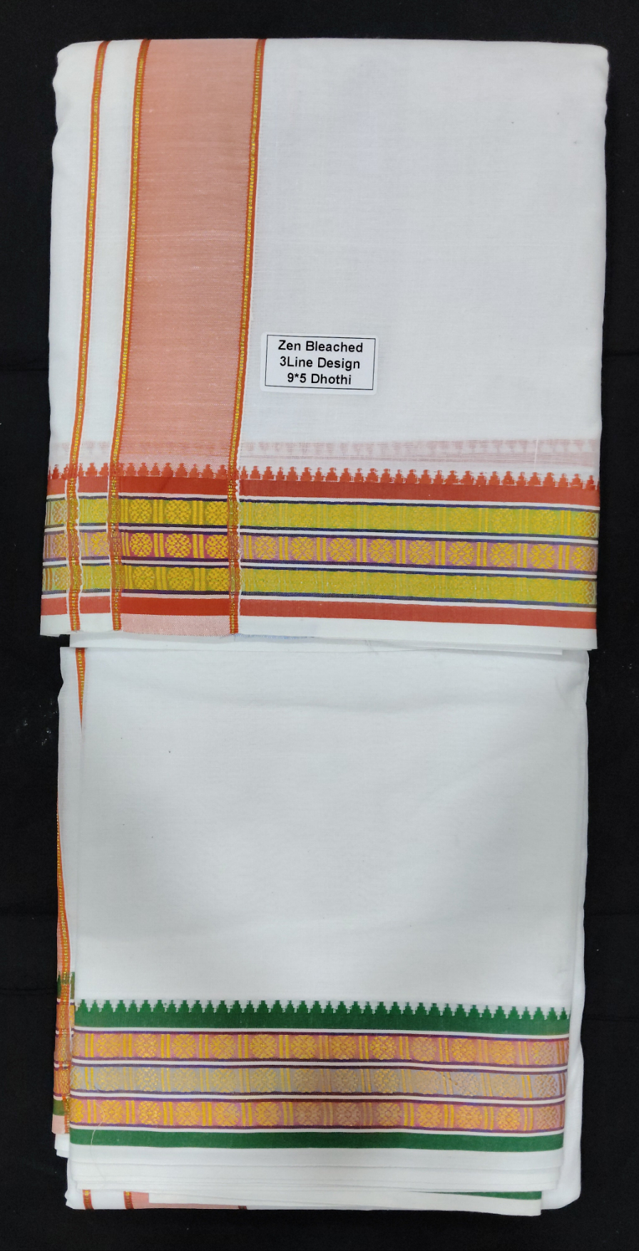 Cotton Dhothi Bleached 9*5