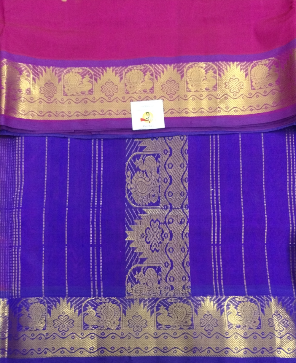 Pure silk cotton-  with butta, 10yards (madisar)