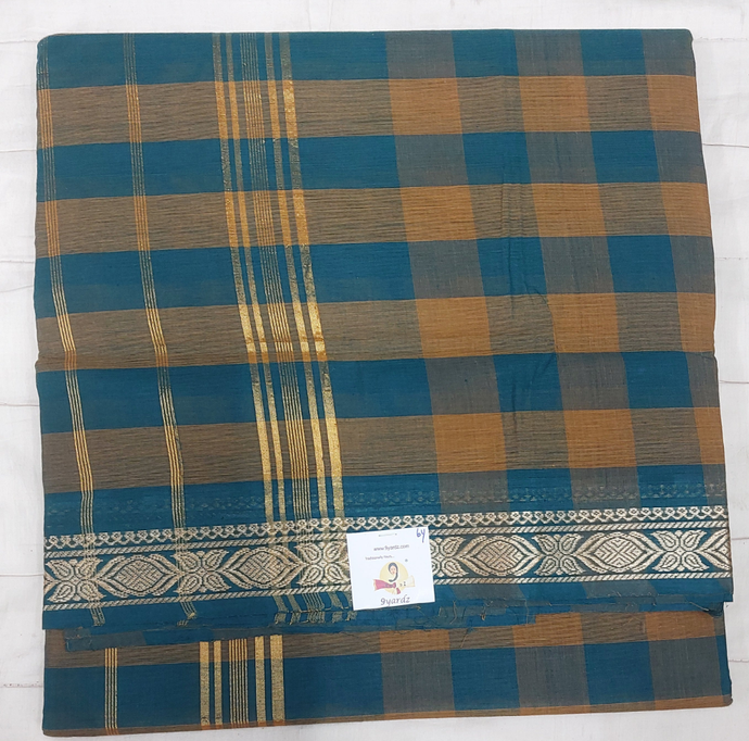 Chettinadu cotton checked 6 yardz