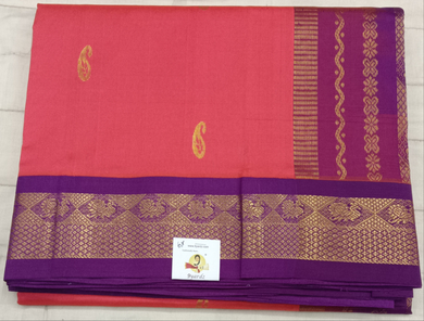 Semi silk Plain Korvai 6Yards