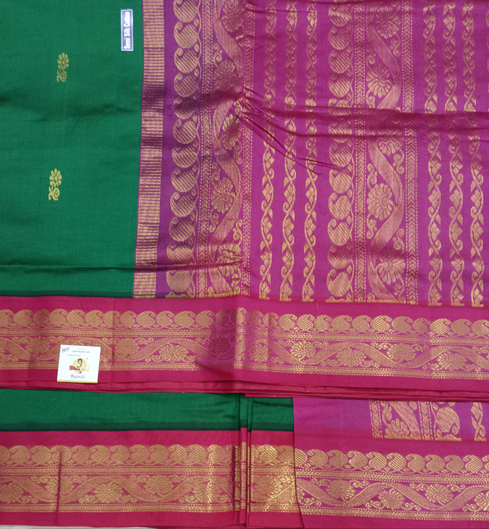 Semi Silk cotton Korvai Madisar