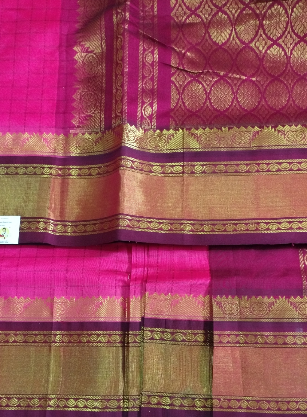 Semi Silk cotton Korvai checked Madisar