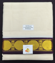 Load image into Gallery viewer, Pure cotton Muhurtham dhoti 9*5