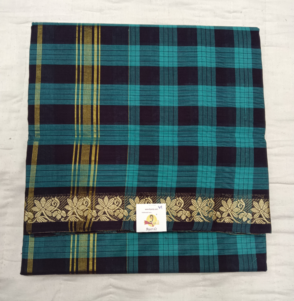 Chettinadu cotton checked 6 yardz