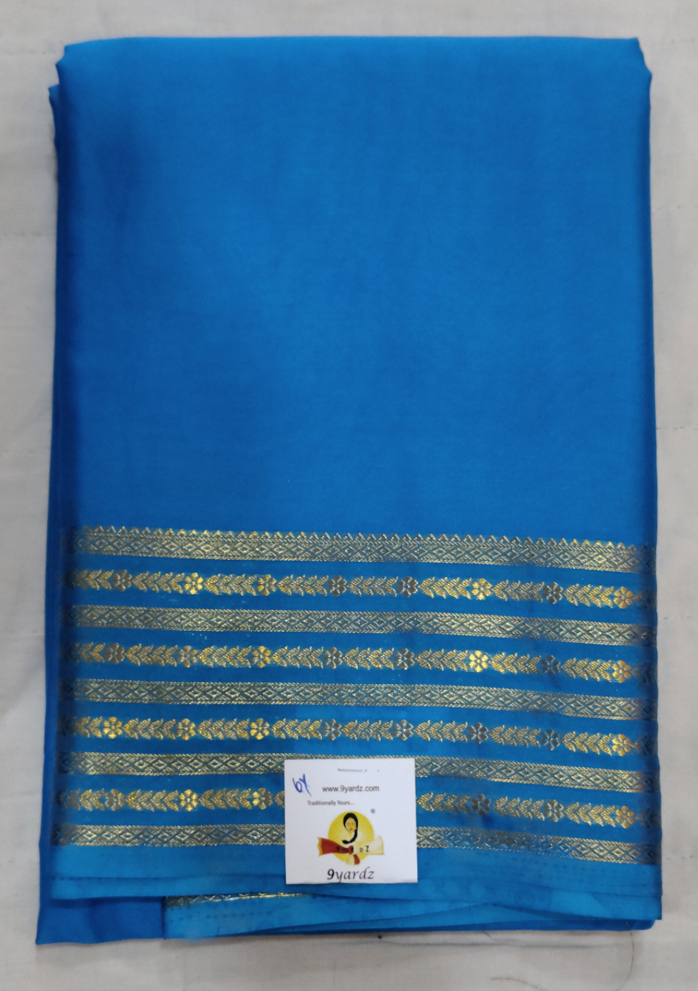 Synthetic Mysore silk 6yardz
