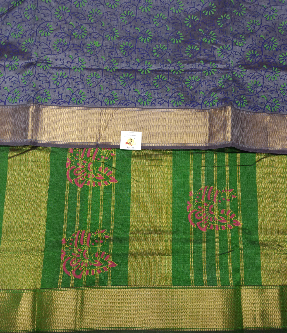 Pure silk cotton 10yards Printed madisar